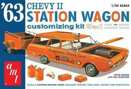 AMT 1/25 Chevy Nova II Station Wagon w/Trailer 1201
