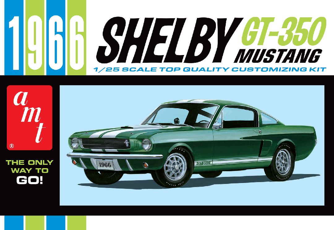 AMT 1491 1/25 1966 Shelby Mustang GT350 model kit box