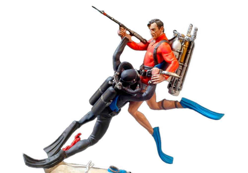 Andrea Miniatures 54mm Underwater Struggle (007) SGS17 