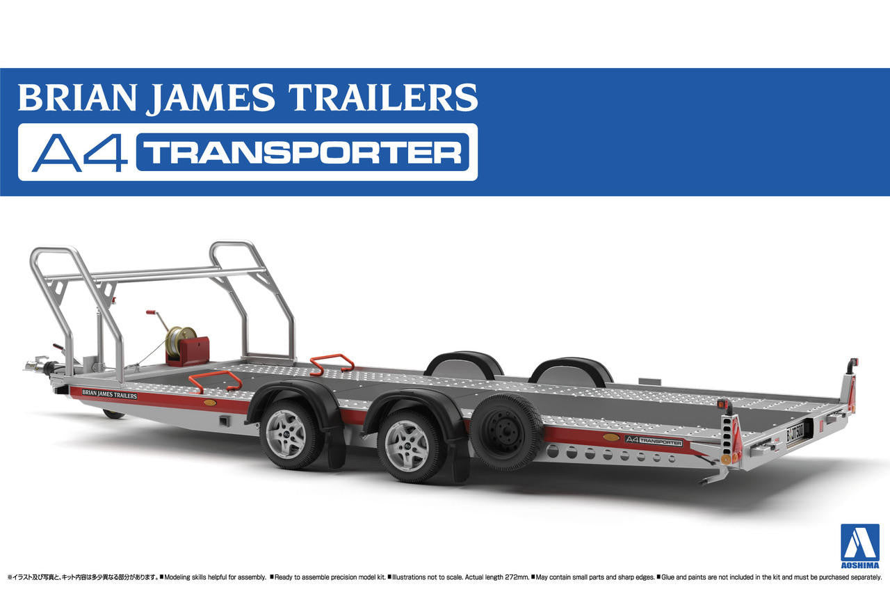 Aoshima 1/24 Brian James A4 Auto Transport Trailer 5260