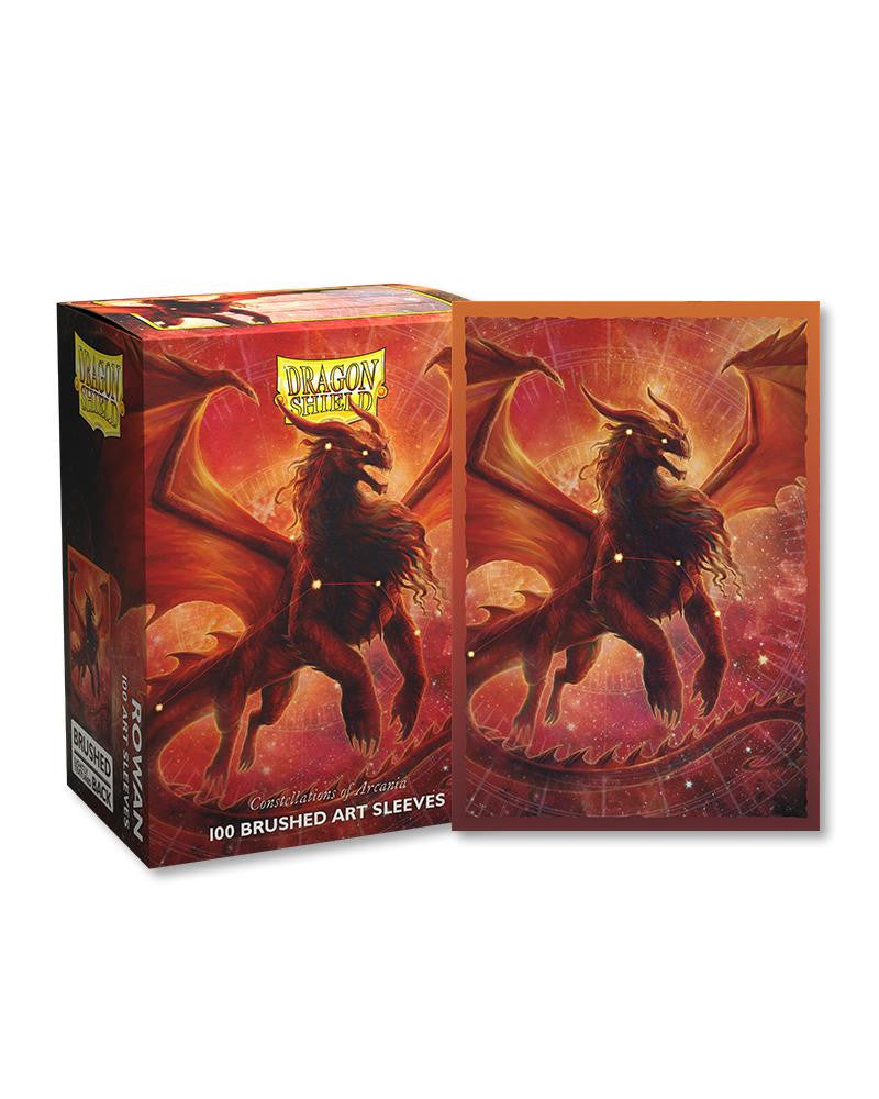 Aracane Tinmen Dragon Shields: (100) Brushed Art - Rowan 