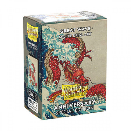 Arcane Tinman Dragon Shield: (100) Standard DUAL- Matte 'Great Wave' Art  