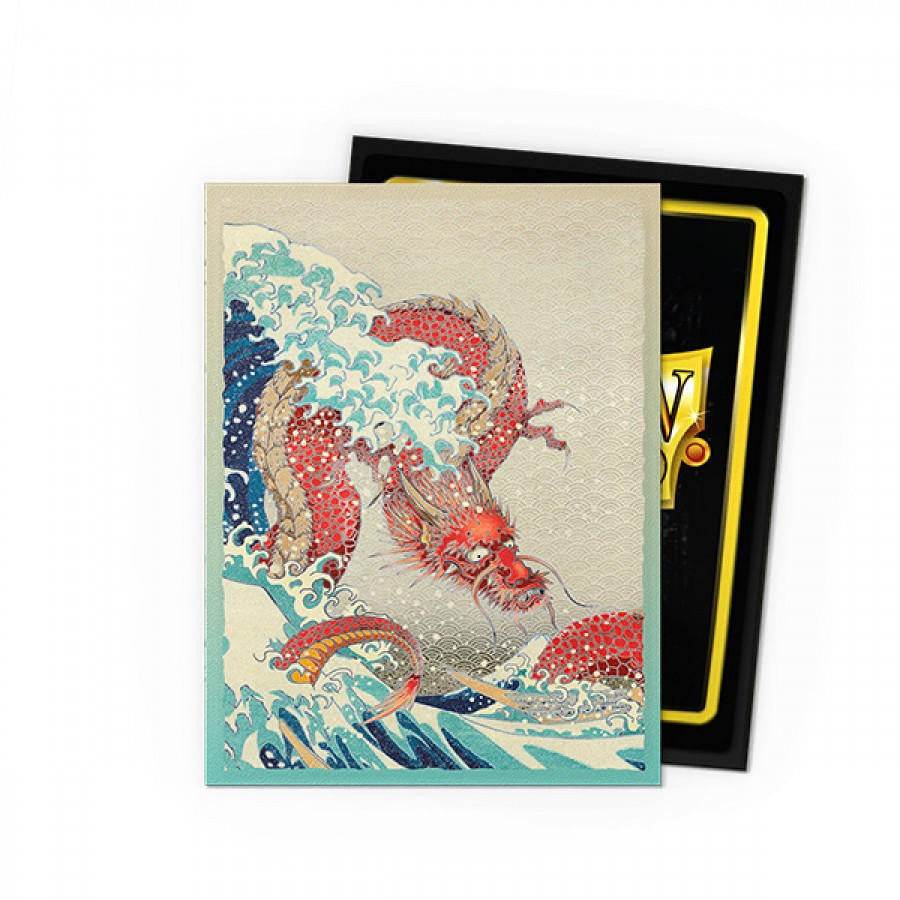 Arcane Tinman Dragon Shield: (100) Standard DUAL- Matte 'Great Wave' Art  