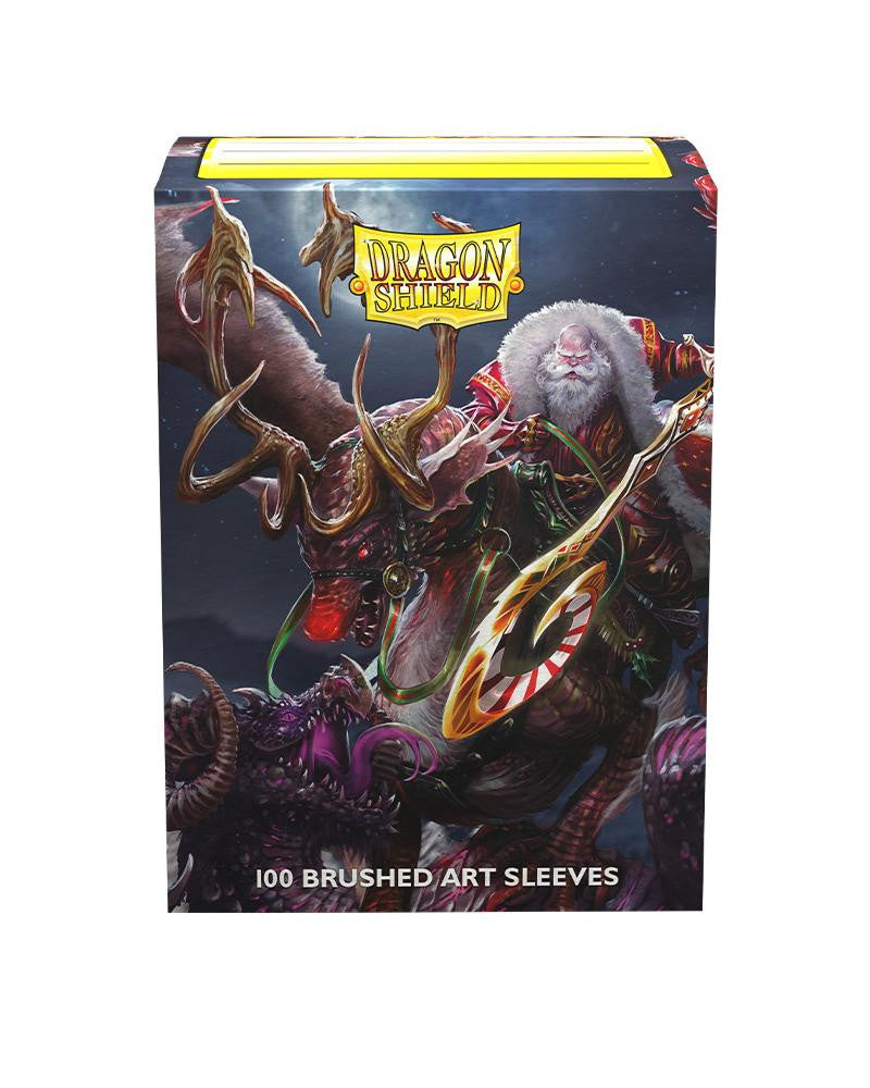 Arcane Tinman Dragon Shields: (100) Brushed Art - Christmas Dragon 2022 