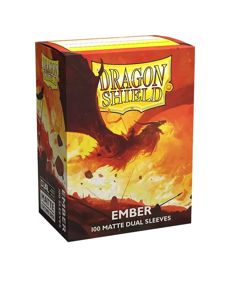 Arcane Tinman Dragon Shields Standard Dual Matte Ember Alaric, Revolution Kindler 100 ct