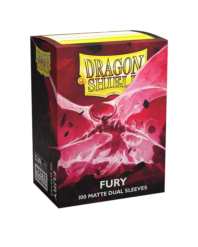 Arcane Tinman Dragon Shields Standard Dual Matte Fury Alaric, Crimson King 100 ct