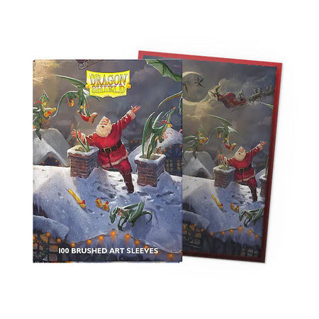 Arcane Tinmen Dragon Shield Sleeves: Standard- Brushed 'Christmas 2023' Art, Limited Edition (100 ct.) 