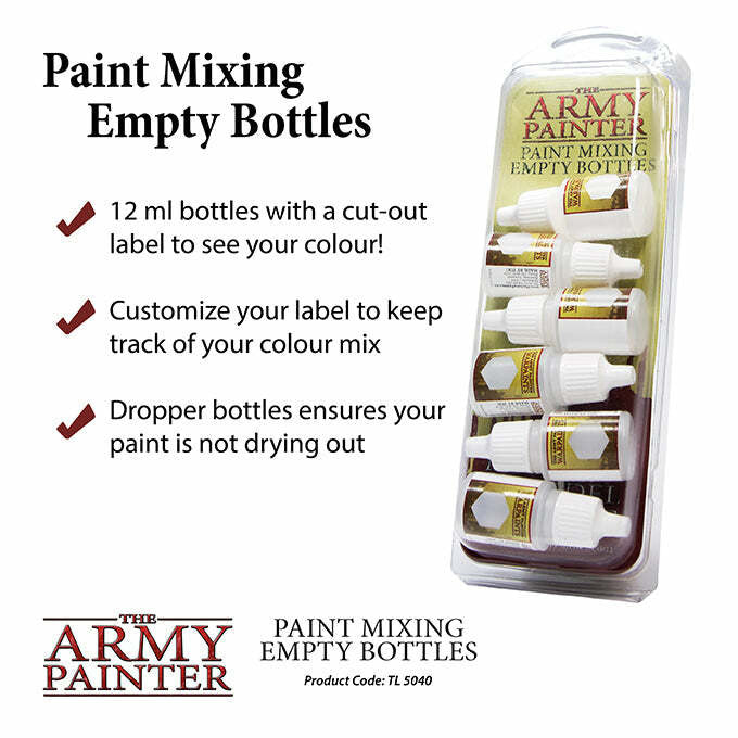Army Painter Paint Mixing Empty Bottles 5040