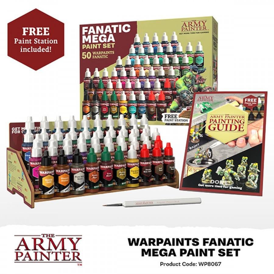  Army Painter - Warpaint - Fanatic Mega Paint Set (50 colors + 1 brush) 