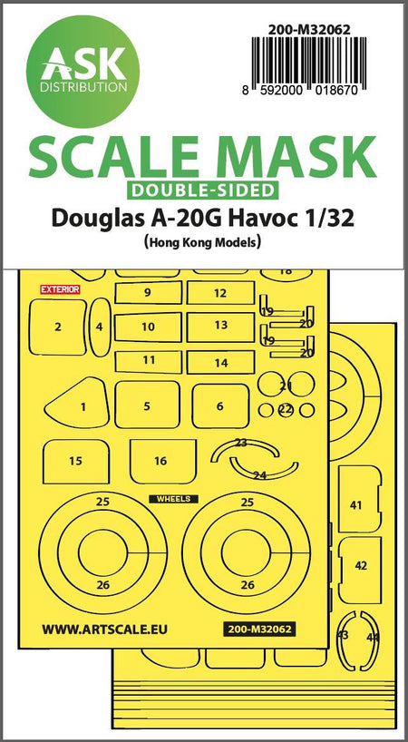 ASK Distribution 1/32 A-20G Havoc 2 sided Mask 32062 