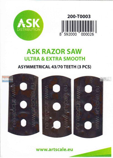Razor Saw Ultra Smooth Asymmetrical 70/43 (3 pcs) T0003