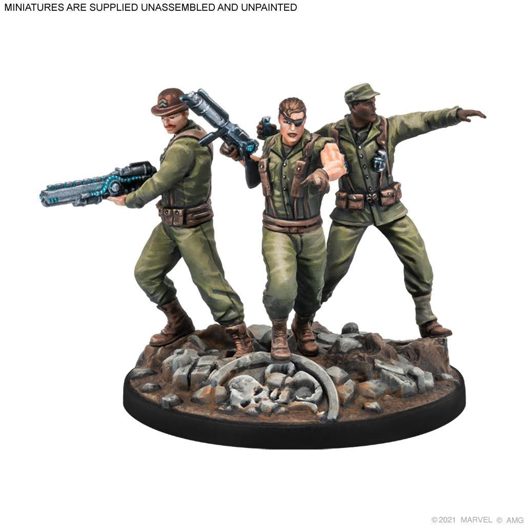 Atomic Mass Games MARVEL CRISIS PROTOCOL NICK FURY, SR and HOWLING COMMANDOS