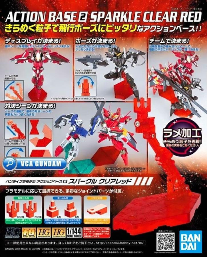 Bandai 1/144 Gundam Red Action Base2 Display Stand 2041661 