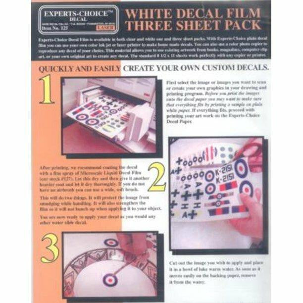 Bare Metal Foil White Decal Paper for Laser Printer 3pk 125