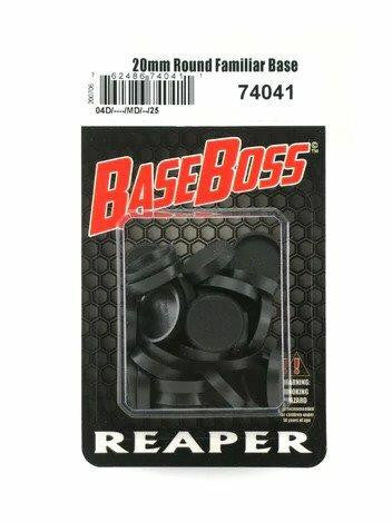 20mm Round Plastic Flat Top Base (25) 74041