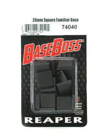 20mm Square Plastic Flat Top Base (25) 74040