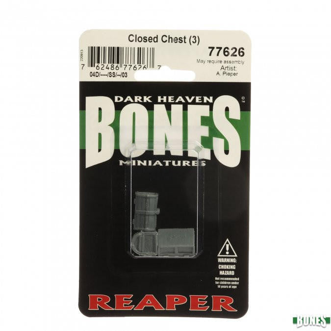 Bones Black Dungeon Decor Wooden Chests 3