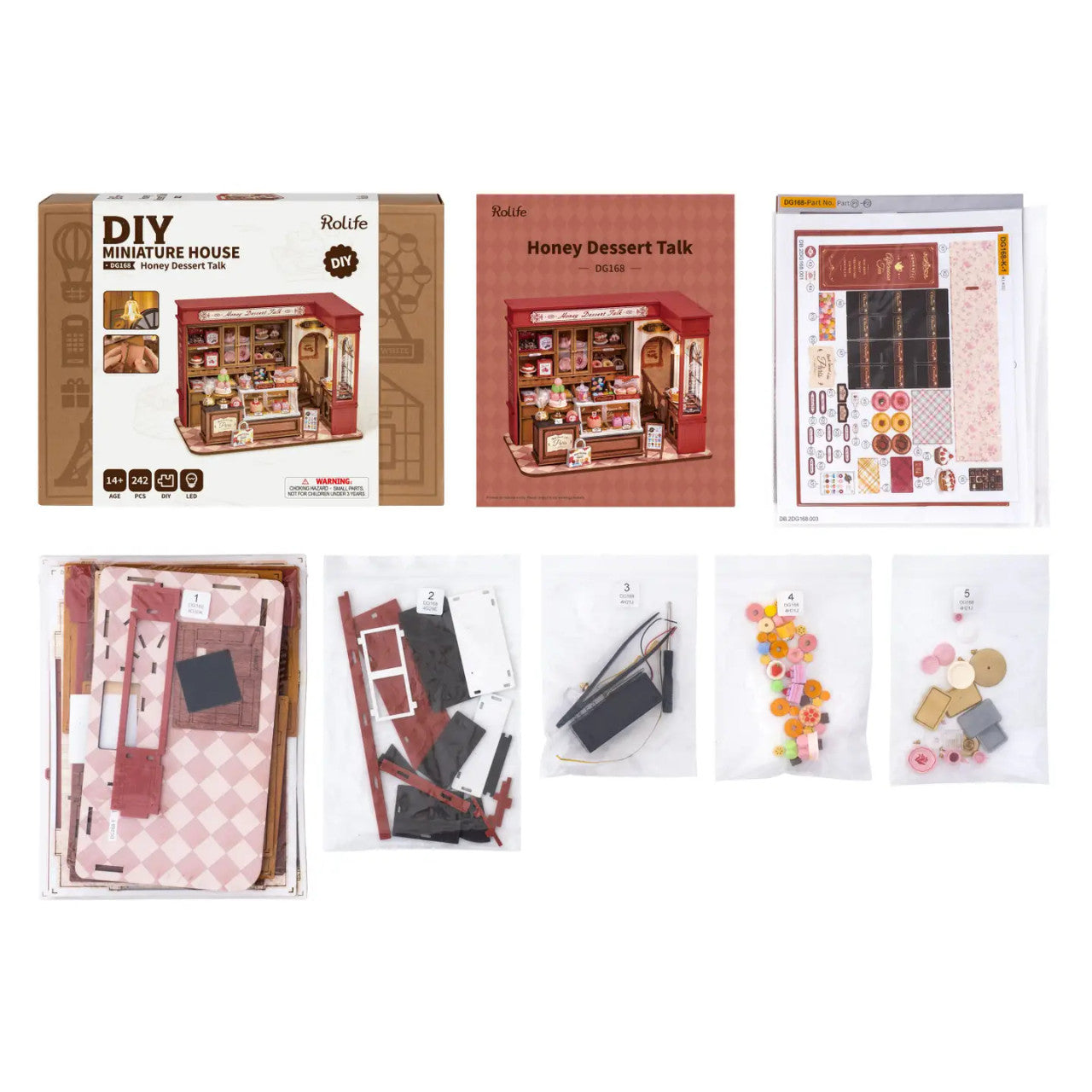 DIY Miniature House Kit: Honey Dessert Talk