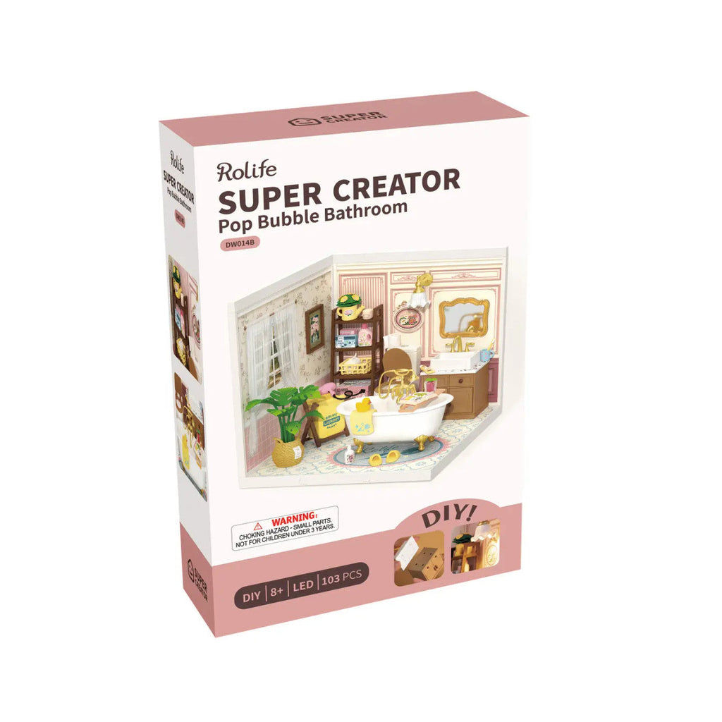 DIY Miniature House Kit: Pop Bubble Bathroom