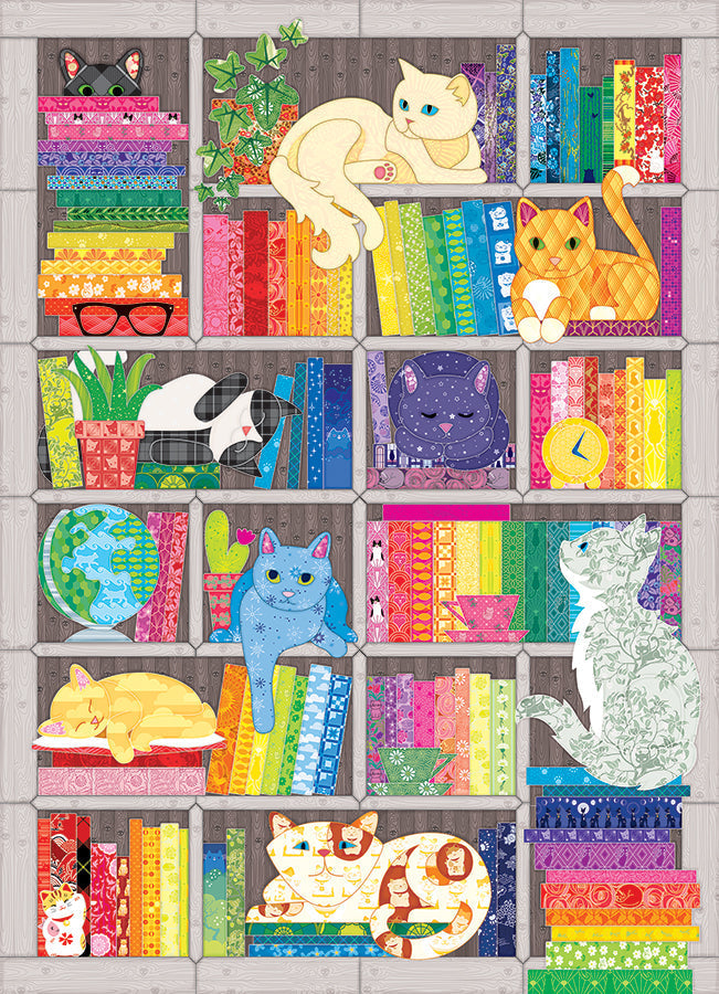 Complete Rainbow Cat Quilt puzzle artwork