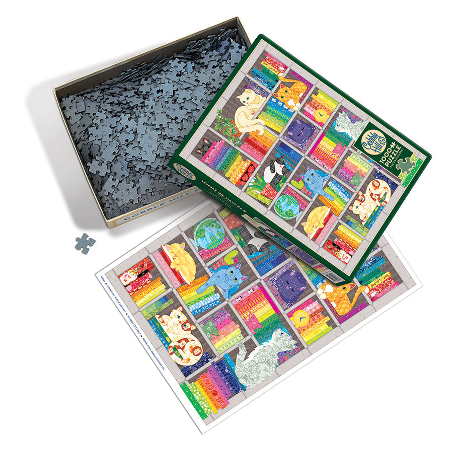 Rainbow Cat Quilt puzzle and packaging layout