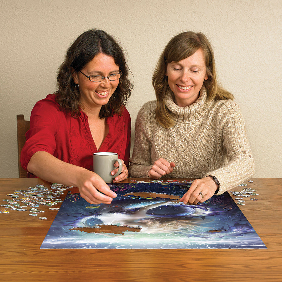 Onde puzzle in a home setting