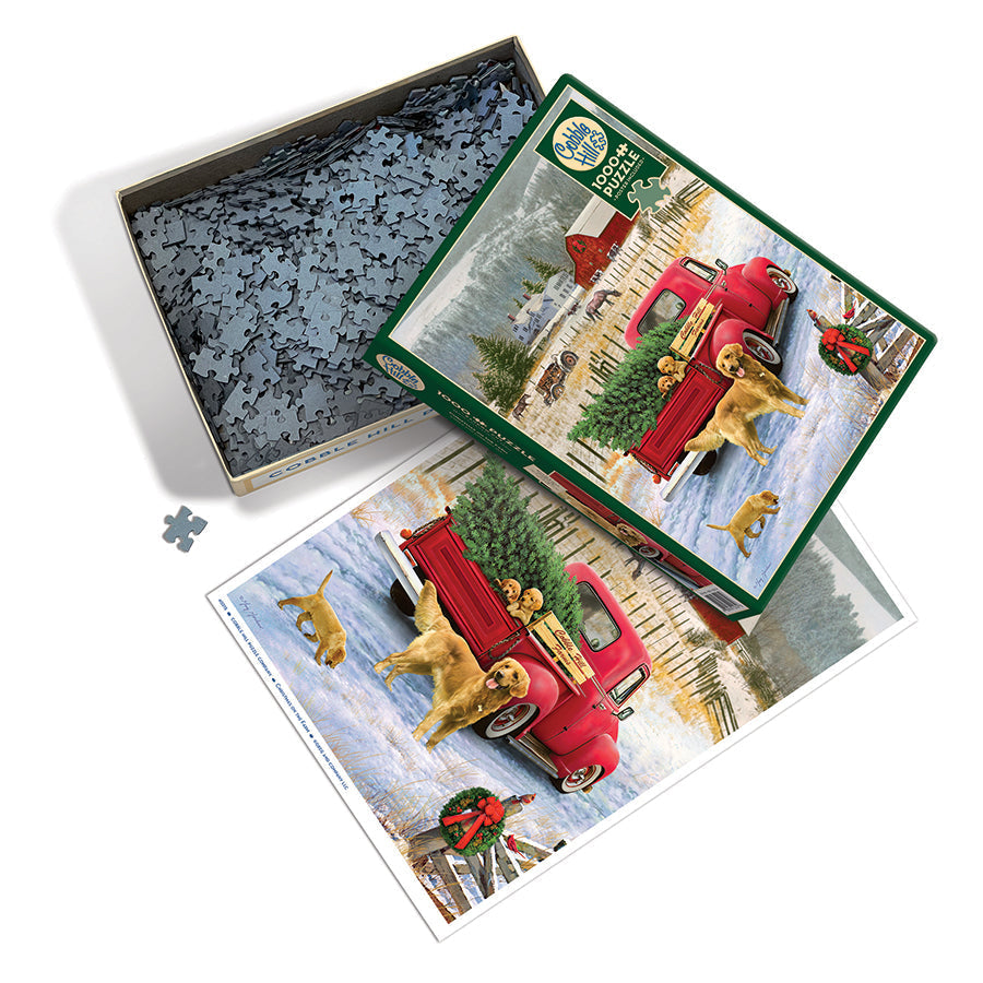 Christmas on the Farm puzzle and packaging layout