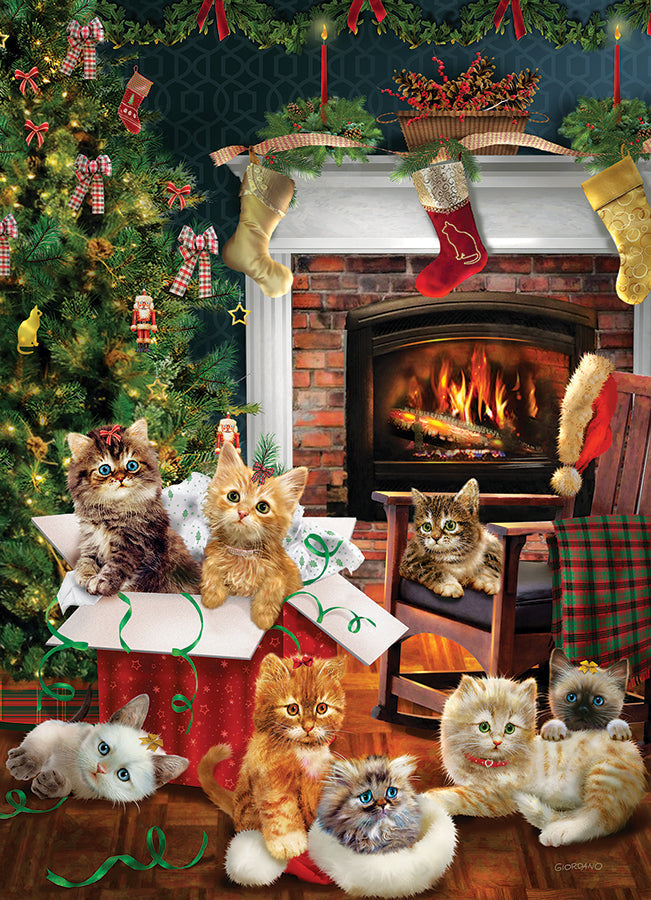 Complete Christmas Kittens puzzle artwork