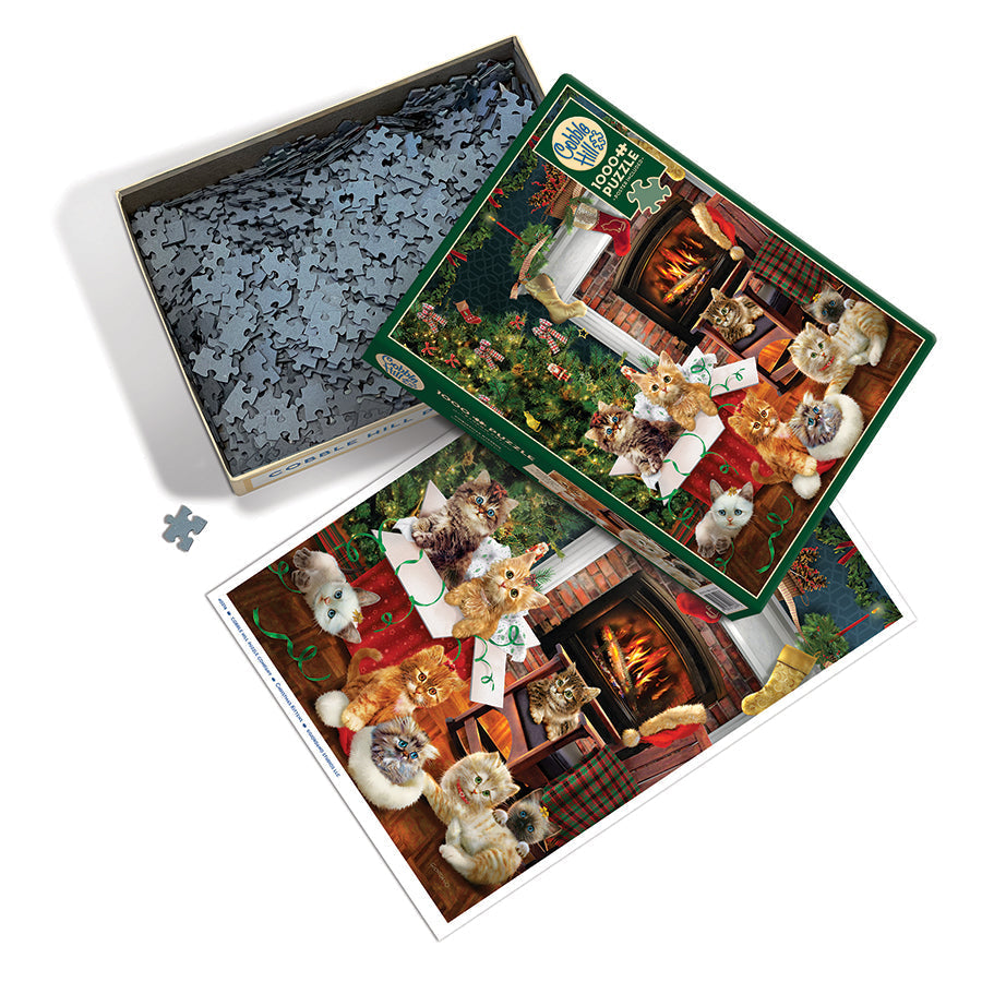 Christmas Kittens puzzle and packaging layout