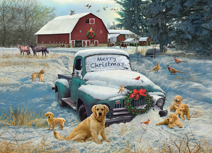 Complete Merry Christmas puzzle artwork