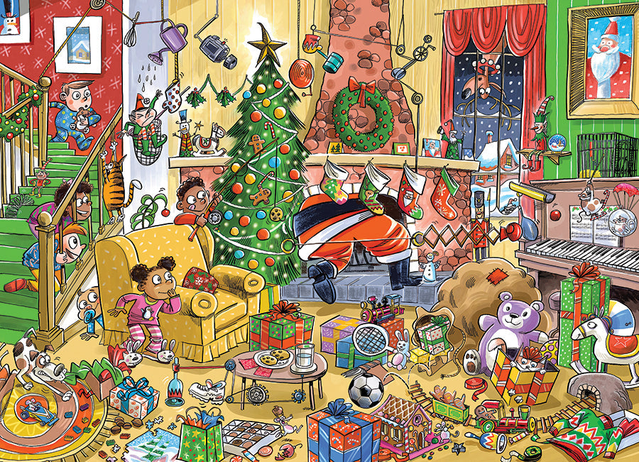 Complete DoodleTown Catching Santa puzzle artwork