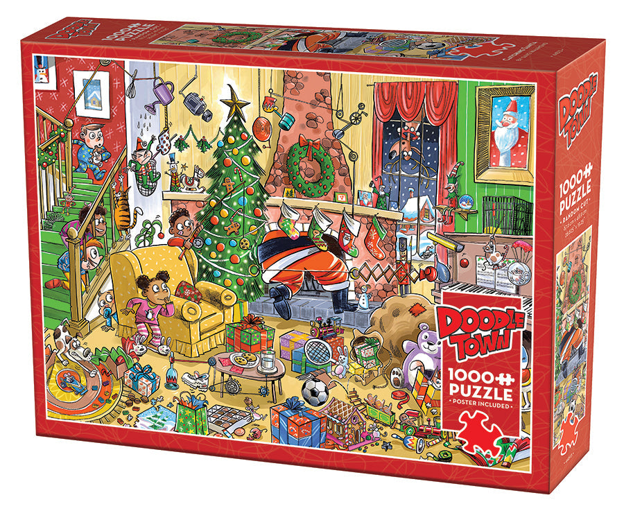 DoodleTown Catching Santa 1000 piece puzzle box