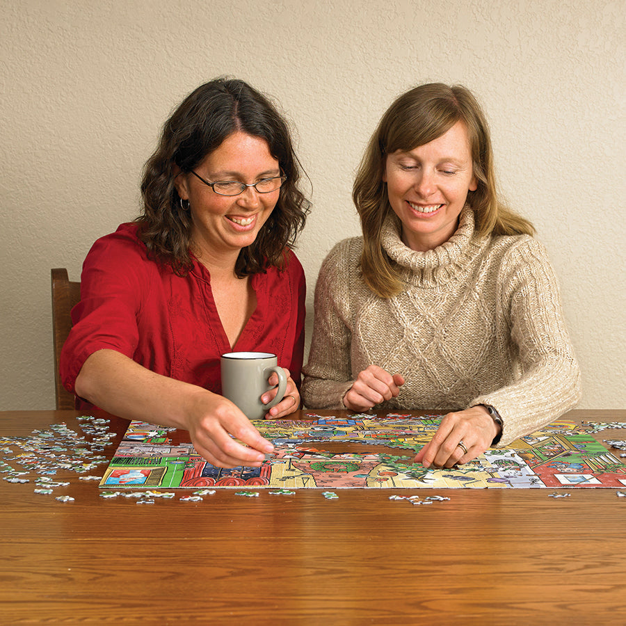 DoodleTown Catching Santa puzzle in a home setting
