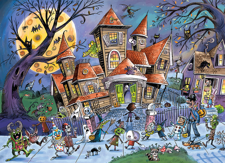 Complete Haunted House family puzzle artwork