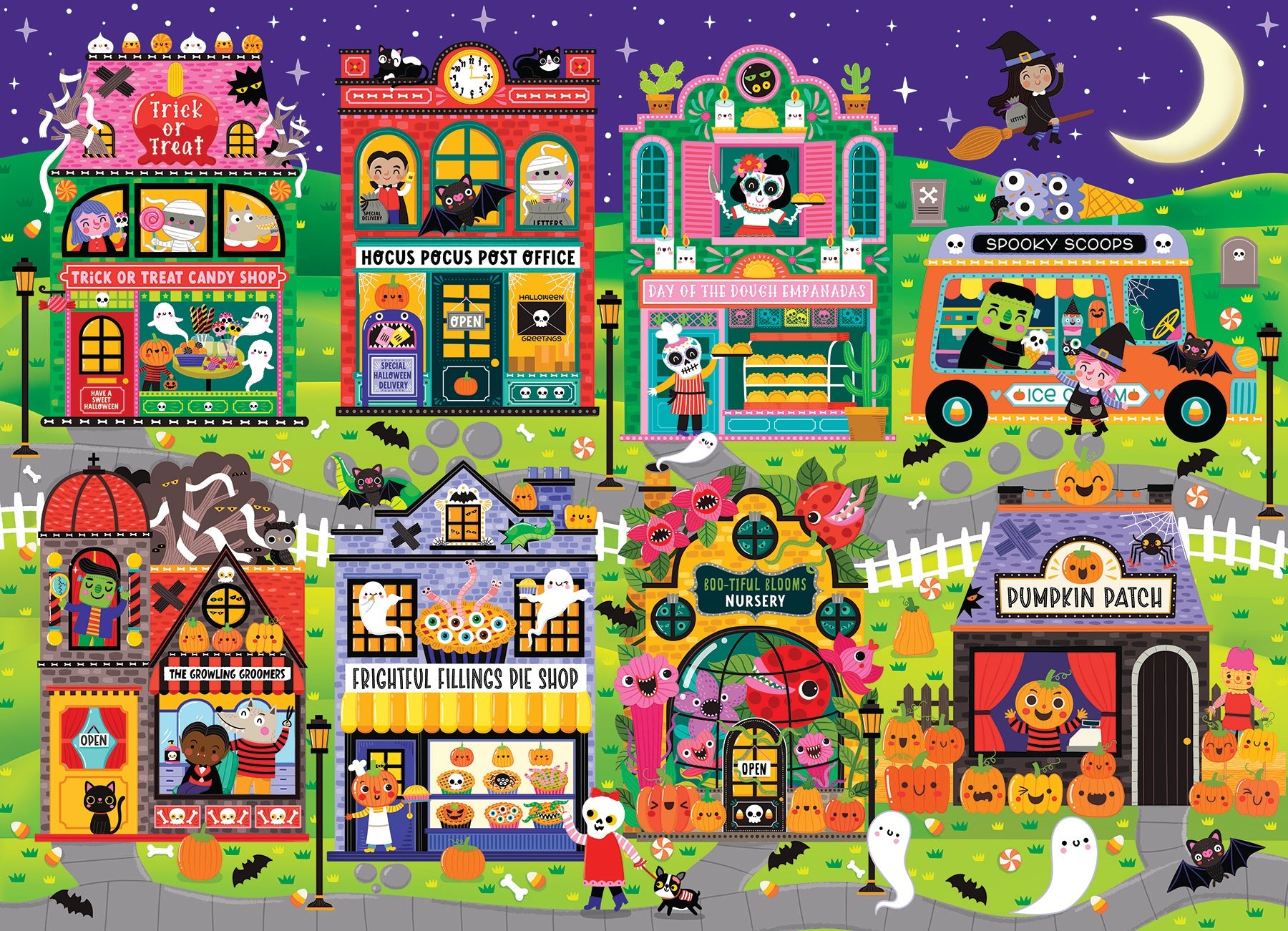 Complete Boo Town family puzzle artwork