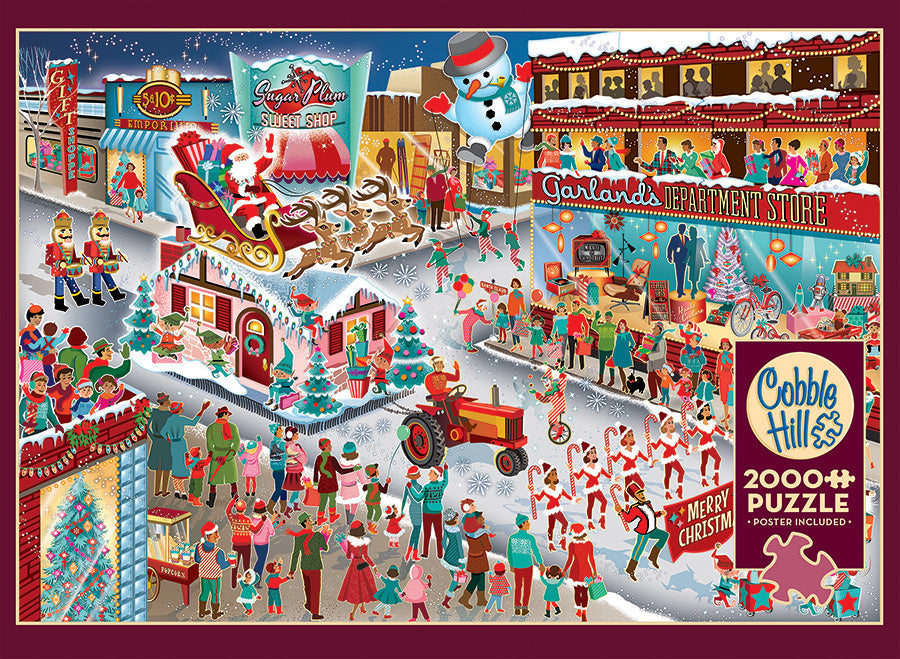 Front of the Santa's Parade 2000 piece puzzle box