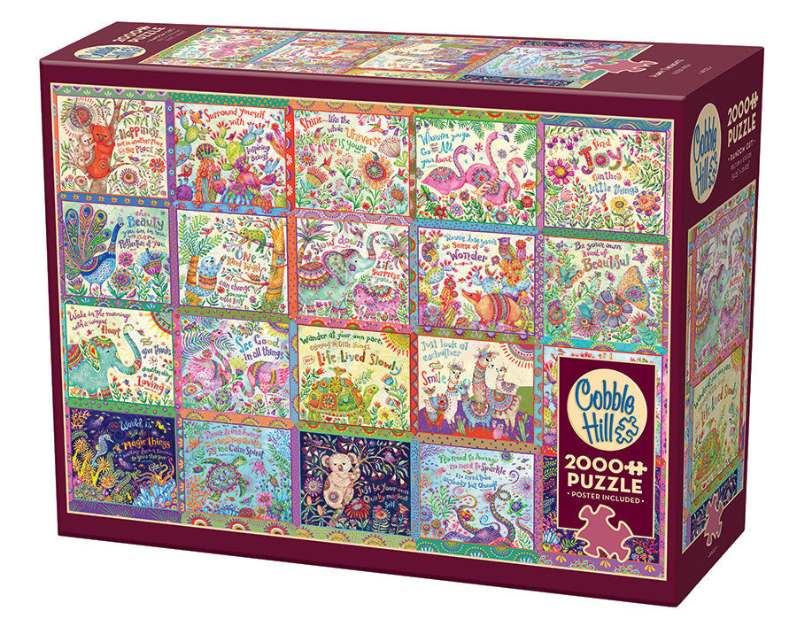 Happy Thoughts 2000 piece puzzle box by Cobble Hill