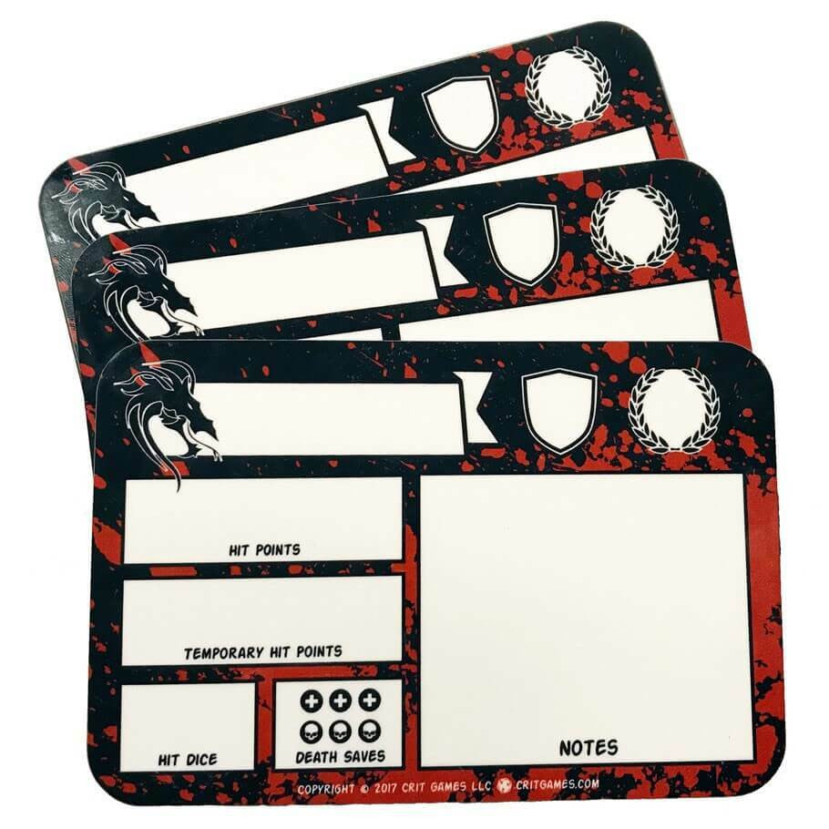 Crit Games DandD 5E Dry Erase Tracker Boards