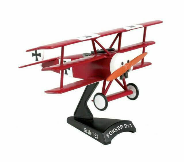 Daron 1/63 Fokker Dr.1 Red Baron Diecast 5349
