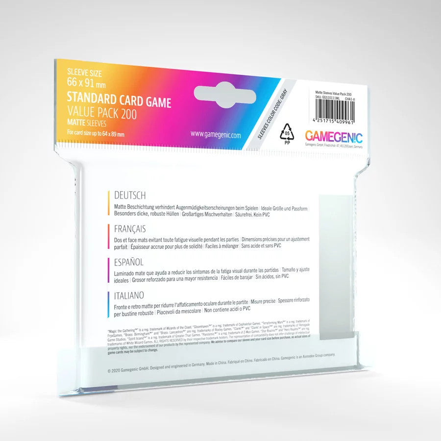 Value Pack Standard MATTE Sleeves