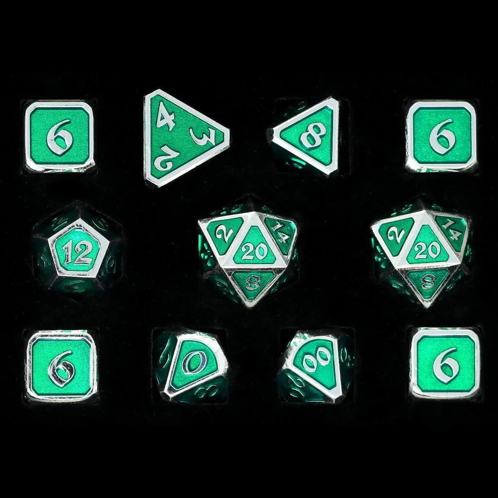 Die Hard Dice 11 Piece RPG Set - Mythica Platinum Amethyst 
