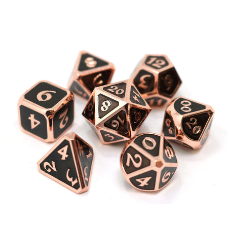 Die Hard Dice 7 Piece RPG Set - Mythica Copper Onyx