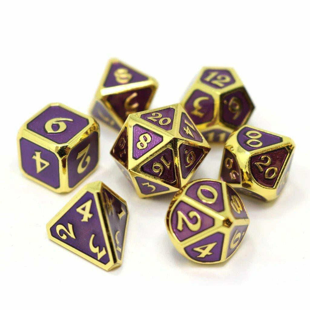 Die Hard Dice 7 Piece RPG Set - Mythica Gold Amethyst