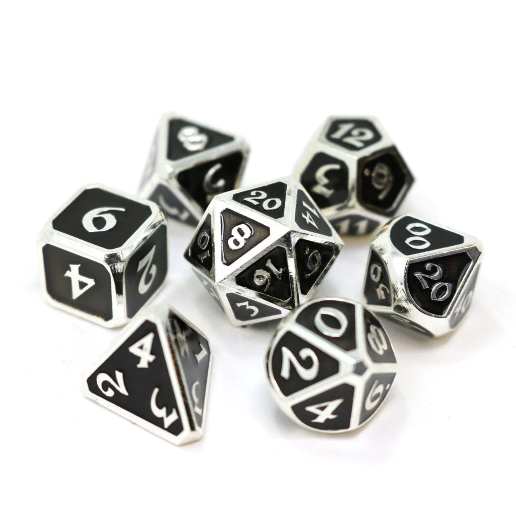 Die Hard Dice 7 Piece RPG Set - Mythica Platinum Onyx 