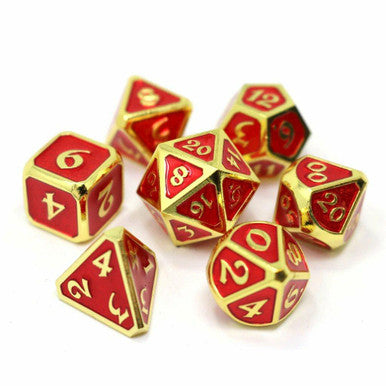 7 Piece RPG Set - Mythica Satin Gold Ruby
