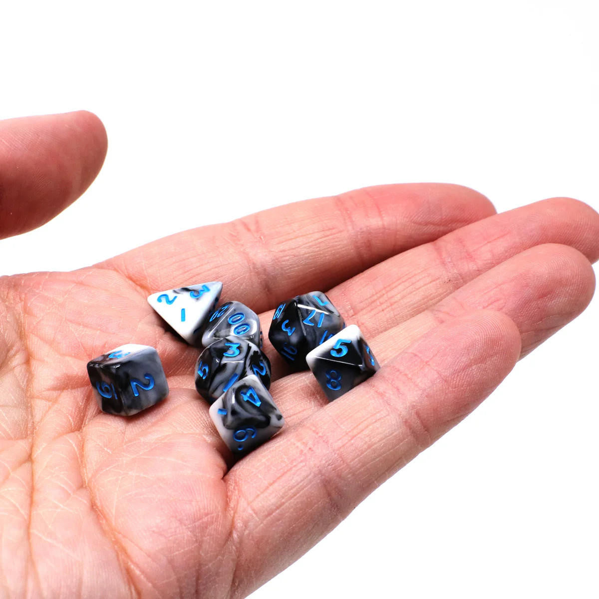 Die Hard Dice Critlings 7pc Mini RPG Set - Cobalt Noir 