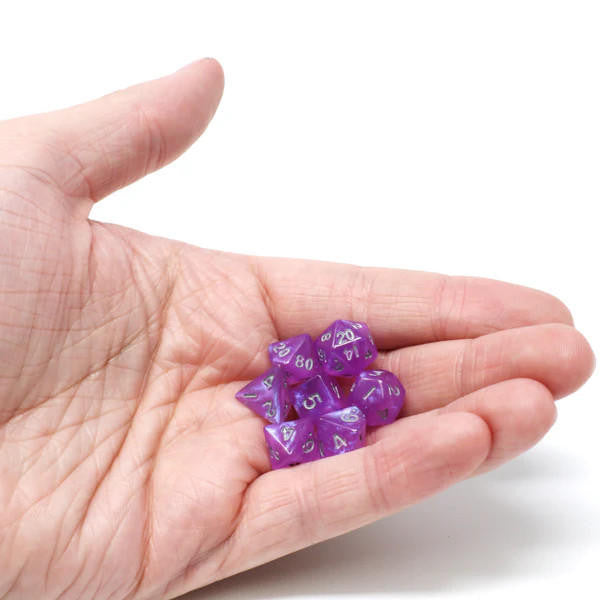 Die Hard Dice Critlings 7pc Mini RPG Set - Magenta Sparkle 