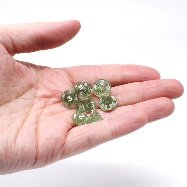 Die Hard Dice Critlings 7pc Mini RPG Set - Willow Sky 