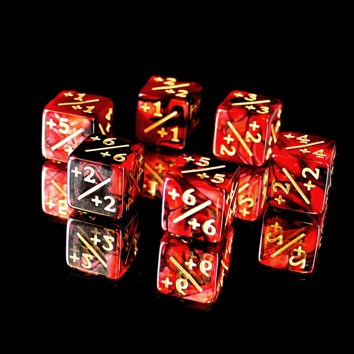 Die Hard Dice Positive Counter Set - Red/Black 