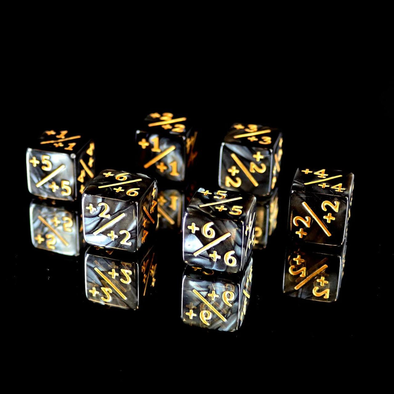 Counter Dice Magic the Gathering Positive Counter Set - Smoke (6pc)